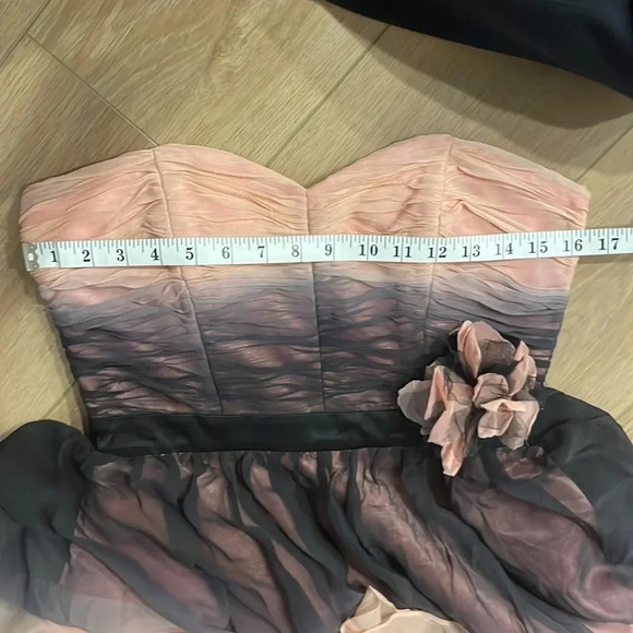 Betsy Johnson strapless ombré mini lined dress, vintage, - Picture 10 of 12